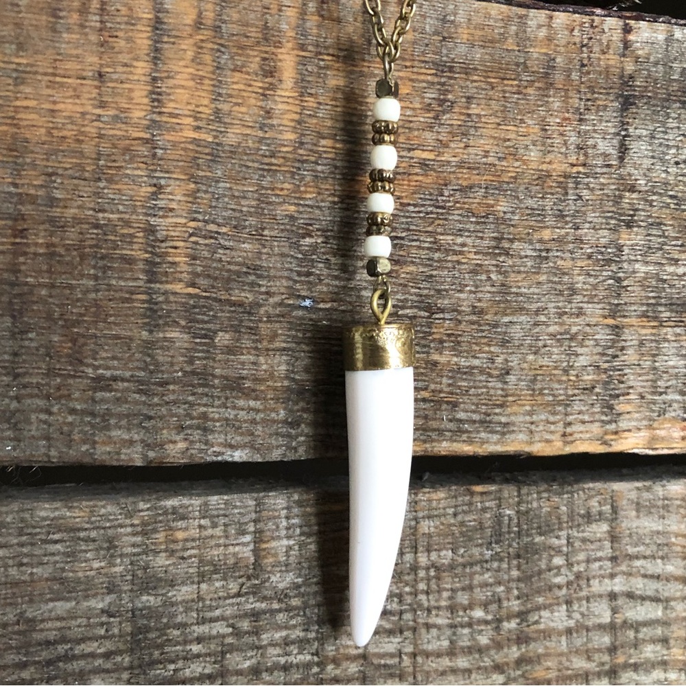 ZAD Bone Tusk Pendant Necklace